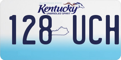 KY license plate 128UCH