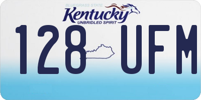 KY license plate 128UFM