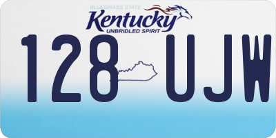KY license plate 128UJW