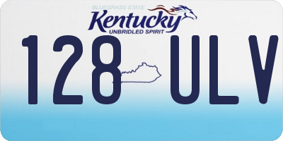 KY license plate 128ULV