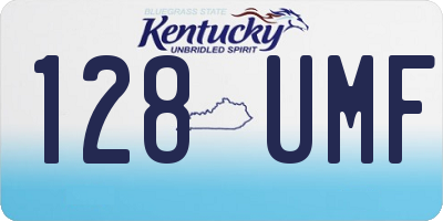 KY license plate 128UMF