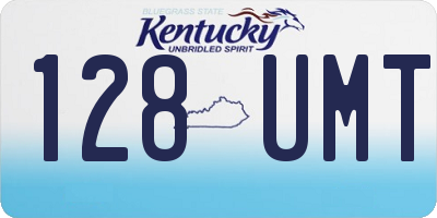 KY license plate 128UMT