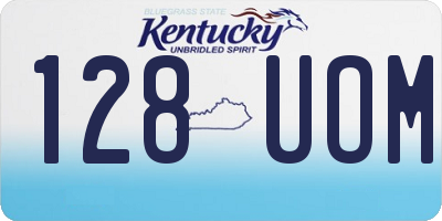 KY license plate 128UOM