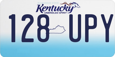 KY license plate 128UPY