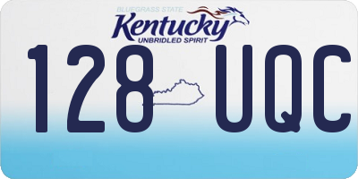 KY license plate 128UQC