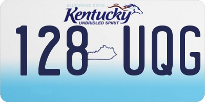 KY license plate 128UQG