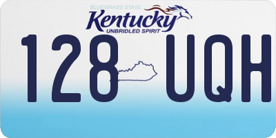 KY license plate 128UQH