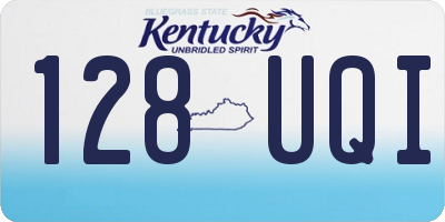 KY license plate 128UQI