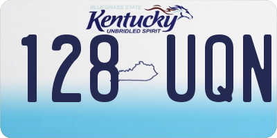KY license plate 128UQN