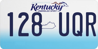 KY license plate 128UQR