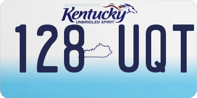 KY license plate 128UQT