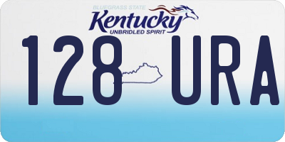 KY license plate 128URA
