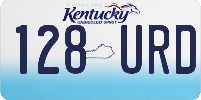 KY license plate 128URD