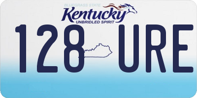 KY license plate 128URE