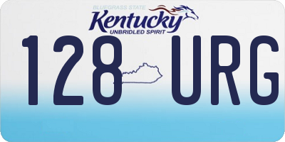 KY license plate 128URG