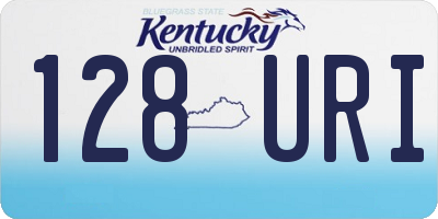 KY license plate 128URI