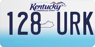 KY license plate 128URK