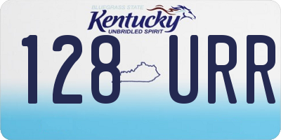 KY license plate 128URR