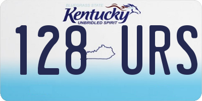 KY license plate 128URS