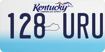 KY license plate 128URU