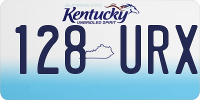 KY license plate 128URX