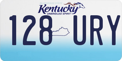 KY license plate 128URY
