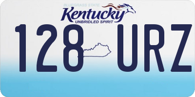 KY license plate 128URZ