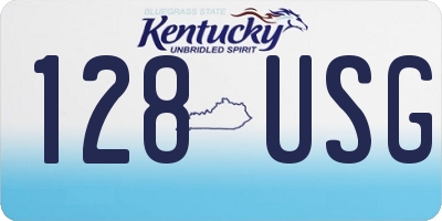 KY license plate 128USG
