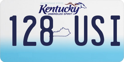 KY license plate 128USI