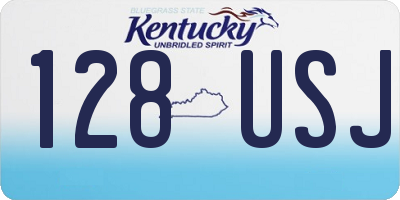 KY license plate 128USJ