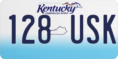 KY license plate 128USK