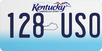 KY license plate 128USO