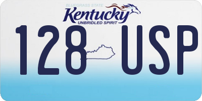 KY license plate 128USP