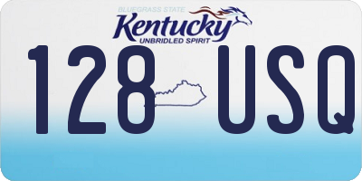 KY license plate 128USQ