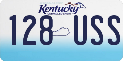 KY license plate 128USS