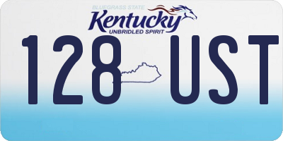 KY license plate 128UST