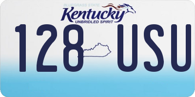 KY license plate 128USU