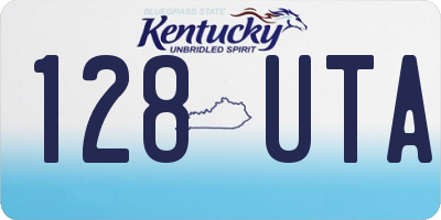 KY license plate 128UTA