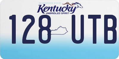 KY license plate 128UTB