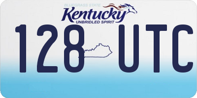 KY license plate 128UTC