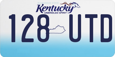 KY license plate 128UTD