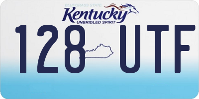 KY license plate 128UTF