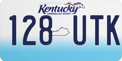 KY license plate 128UTK