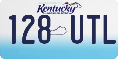 KY license plate 128UTL