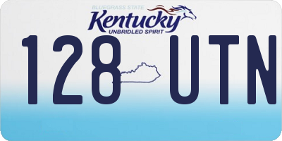 KY license plate 128UTN