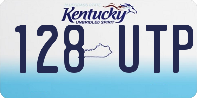 KY license plate 128UTP