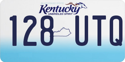 KY license plate 128UTQ
