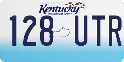 KY license plate 128UTR