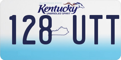 KY license plate 128UTT