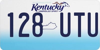 KY license plate 128UTU
